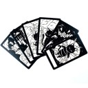 Tarotkort med söta katter, spådomsversion 10,5 x 6,2 cm, papperssvartvita illustrationer för kortläggning och spelanvändning 3