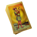 Tarotkort rysk guldutgåva 78 kort 12 x 7 cm pappersguldutförande med guide för tolkning och spådom 4