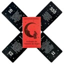Tarotkort spansk version 53 kort 10,5 x 6,2 cm svarta kort med siffror och text för tarotläggning och arbete med symbolik 6