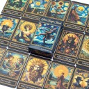 Tarotkort Van Gogh illustration 78 kort 6,1 x 10,4 cm konstnärliga spådomskort med bildstil för tarotläsning 4