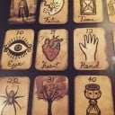 Tarotkortit ennustava pakka 88 korttia 6,3 x 8,9 cm vintage-kuvituksilla moniväriset motiivit ennustamiseen ja kohtalon tulkintaan 5