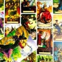 Tarotové karty ilustrovaný věštecký balíček 10,5 x 6,2 cm barevné tarot karty s postavami, symboly a scénami pro výklad 3