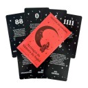 Tarotové karty španělská verze 53 karet 10,5 x 6,2 cm černé karty s čísly a textem pro výklad tarot a práci se symbolikou 1