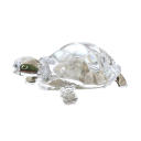 Tartaruga decorativa in plastica 8 x 5,5 x 3,5 cm Figura decorativa trasparente Decorazione da tavolo Simbolo di fortuna Decorazione domestica Feng 1