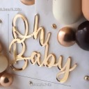 Tårtdekoration med inskription för baby 9,5 x 8,2 cm Tårtdekoration utan stickning Festdekoration 5