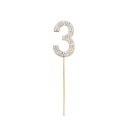 Tårtdekoration med siffror 0-9, guldglitter, 10,5 cm, årsdag, födelsedagsfest, tårtdekoration, 1 st beroende på variant 9