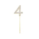 Tårtdekoration med siffror 0-9, guldglitter, 10,5 cm, årsdag, födelsedagsfest, tårtdekoration, 1 st beroende på variant 10