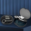 Tasje voor beugels en tandprotheses 2 lagen met spiegel kunststof ABS doorzichtig deksel zwart voor het opbergen van aligners en tandheelkundige hulpmiddelen 2