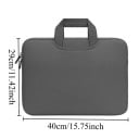 Taška na notebook 14 až 15" s poutky a zipem 40 x 29 cm měkký polstrovaný materiál pro ochranu proti nárazům do kanceláře i na cesty 7