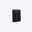 Taška na notebook 15 až 16 palců 38 x 27 cm zapínání na zip s poutkem k nošení a vnější kapsou na sešity i kabely pro cesty do práce 4