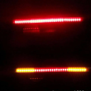 Taśma LED do motocykla 20 x 1,4 cm Elastyczna wodoodporna taśma świetlna 32 LED czerwone światło stopu 16 LED pomarańczowe kierunkowskazy Akcesoria 3
