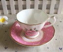 Tasse en céramique avec soucoupe motif naturel 2 pcs 5