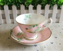 Tasse en céramique avec soucoupe motif naturel 2 pcs 10