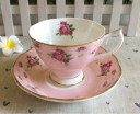 Tasse en céramique avec soucoupe motif naturel 2 pcs 11