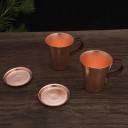 Tasse en cuivre avec sous-tasse 2 pcs 4