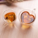 Tasse en verre double au format cœur 5