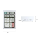 Tastatură numerică mecanică fără taste USB USB-C 2,4GHz iluminare RGB baterie de 1000mAh 14,5x9,5x3,7cm personalizabilă cu cablu 2