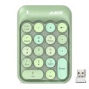Tastatură numerică wireless pentru laptop și computer Receptor USB 2,4 GHz Taste rotunde în stil retro Funcționează cu baterie AAA 12,9 x 8,9 4