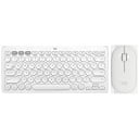 Tastatură wireless bluetooth cu mouse oval Set compact cu taste rotunde Distanță de până la 10 m Tastatură din plastic 27,9 x 12,4 x 1,6 cm 1