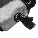 Taštička na pamlsky pre psov s nastaviteľným bedrovým popruhom 20 x 12 x 14 cm Bočná kapsa na sáčky s vysúvacím jazýčkom Čiernošedá 3
