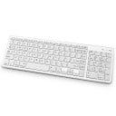 Tastiera Bluetooth sottile con tastierino numerico Interruttori a forbice Batteria al litio ricaricabile con cavo USB Layout inglese QWERTY Plastica 1