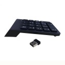Tastiera numerica wireless 2,4 GHz con ricevitore USB per notebook e computer Alimentata da batterie AAA Plastica nera 14 x 8,5 x 2 cm 1