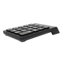 Tastiera numerica wireless 2,4 GHz con ricevitore USB per notebook e computer Alimentata da batterie AAA Plastica nera 14 x 8,5 x 2 cm 3