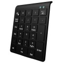 Tastiera numerica wireless Bluetooth per un rapido inserimento di numeri Tasti a membrana Alimentazione 2x AAA Plastica nera 13,4 x 10,5 x 2,2 cm 1