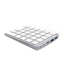 Tastiera numerica wireless con hub USB 2x USB 3.0 e USB-C Bluetooth 3.0 Interruttori a forbice Batteria 140 mAh Lega di alluminio e ABS 1