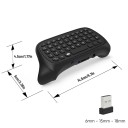 Tastiera QWERTY wireless 14,5 × 6 × 4,5 cm per Xbox Series X/S One One S Chatpad 47 tasti ricevitore USB audio 3,5mm facile scrittura 3