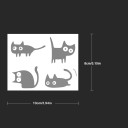Tatouage temporaire étanche 10 x 8 cm Motif de chat mignon Papier à tatouage Tatouage autocollant Accessoire corporel stylé Application facile 2