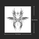 Tatouage temporaire étanche Ailes Illuminati Étoile à huit branches 10 x 10 cm Tatouage magique sombre Tatouage stylé Design mystique moderne 3