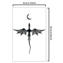 Tatouage temporaire étanche Dragon et Lune 8 x 10 cm Tatouage faux pour le corps Tatouage avec motif mystique pour 15 jours 2