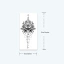 Tatouage temporaire étanche Lotus 17 x 8 cm Tatouage éphémère Durée 15 jours Fleur de lotus Design élégant Pour hommes et femmes Décoration corporelle 4