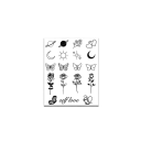 Tatouage temporaire imperméable 10 x 8 cm Papier à tatouage avec plusieurs motifs Ornement corporel stylé Petits tatouages Application facile Tatouage 1