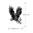 Tatuagem temporária à prova de água Águia Americana 17 x 12 cm Tatuagem falsa para o corpo Tatuagem com motivo de águia Tatuagem temporária resistente por 12–15 dias 2