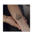 Tatuagem Temporária à Prova de Água Lotus 17 x 8 cm Tatuagem Falsa Duração 15 Dias Flor de Lótus Design Elegante Para Homens e Mulheres Adorno 3