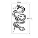 Tatuagem temporária com motivo de cobra 19 x 9,6 cm Linhas finas Tatuagem à prova de água Duração até 15 dias Design estiloso Adorno corporal para homens e mulheres 2