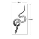 Tatuagem temporária com motivo de cobra 19 x 9,6 cm Linhas finas Tatuagem à prova de água Duração até 15 dias Design estiloso Adorno corporal para homens e mulheres 2
