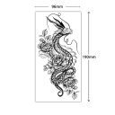 Tatuagem temporária padrão floral 19 x 9,6 cm Tatuagem à prova d'água para mulheres Tatuagem corporal Duração até 15 dias Acessório estiloso para festivais 2