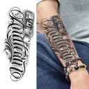 Tatuaggio temporaneo impermeabile 22 x 9,8 cm Scritta a mano Tatuaggio adesivo elegante Durata fino a 15 giorni Decorazione per il corpo moderna 2