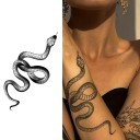Tatuaggio temporaneo impermeabile Serpente 18 x 8 cm Tatuaggio falso per il corpo Tatuaggio con motivo serpente Tatuaggio temporaneo resistente fino a 15 giorni 3