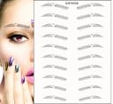 Tatuaje decorative rezistente la apă pentru sprâncene 10 perechi cu decupaje decorative în nuanțe de negru pentru femei și bărbați cu diverse forme 5