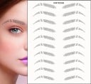 Tatuaje decorative rezistente la apă pentru sprâncene 10 perechi cu decupaje decorative în nuanțe de negru pentru femei și bărbați cu diverse forme 7