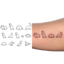 Tatuaje temporal con dinosaurios Tatuaje autoadhesivo semi-permanente resistente al agua Nueva tecnología Duración de hasta 15 días Aplicación fácil 2