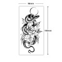 Tatuaje temporal con estampado de flores, 19 x 9,6 cm, resistente al agua, para mujer. Tatuaje corporal. Dura hasta 15 días. Accesorio elegante para festivales. 2