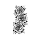 Tatuaje temporal resistente al agua 9,6 x 19 cm Delicado patrón floral Tatuaje adhesivo romántico Elegante decoración corporal Fácil aplicación 1
