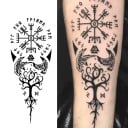 Tatuaje temporare rezistente la apă Simboluri antice 18 x 8 cm Tatuaje magice Tatuaje false pentru corp timp de 15 zile 2
