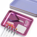 Tăviță metalică colorată 15x13 cm tăviță de depozitare rectangulară din oțel inoxidabil mai multe culori utilizare universală bol de servire acasă atelier 3