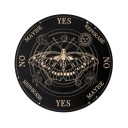 Tavola pendolare in legno 15 cm Motivo mistico di falena, serpente e luna Tabella divinatoria per la divinazione con il pendolo Strumento esoterico 1